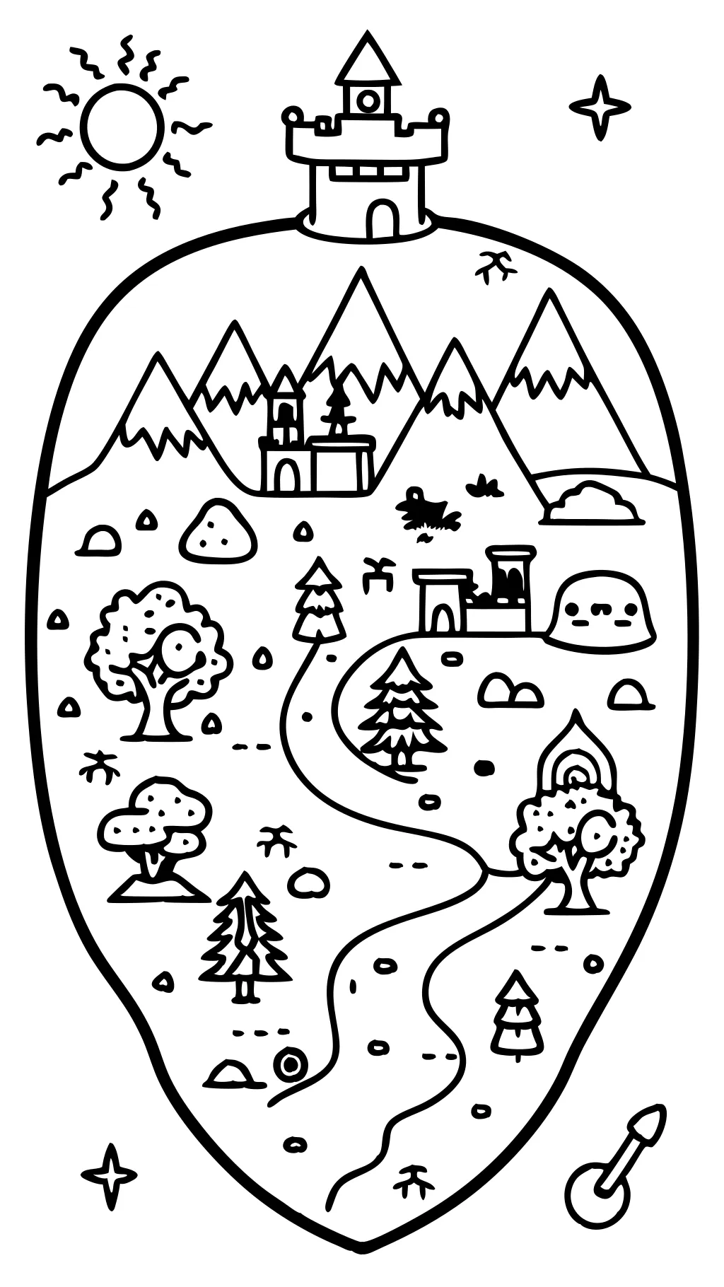 coloring page of map